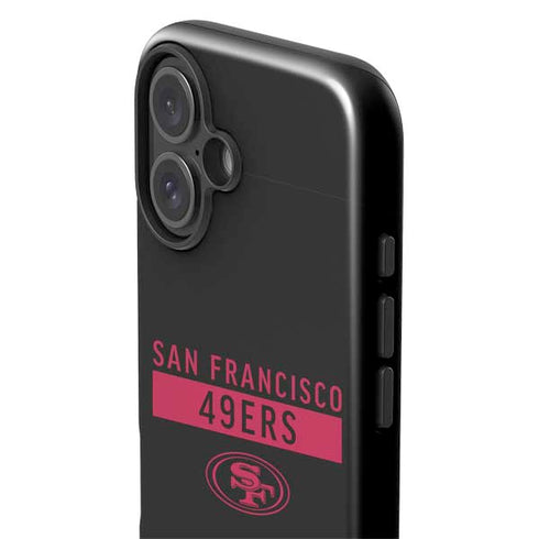 NFL San Francisco 49ers Black Performance Series iPhone 16 Plus Impact Case